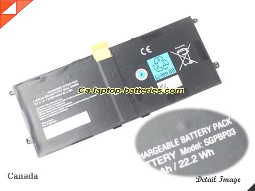 Genuine SONY Xperia Tablet Z series Battery For laptop 6000mAh, 22.2Wh , 3.7V, Black , LITHIUM ION