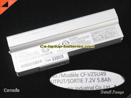Genuine PANASONIC CF-R6AC1AJS Battery For laptop 5800mAh, 5.8Ah, 7.2V, Sliver , Li-ion
