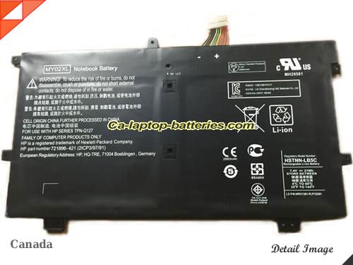HP MY02XL Battery 21Wh 7.4V Black Li-ion