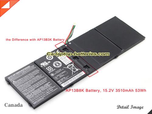 Genuine ACER Aspire V5-473-6459 Battery For laptop 3460mAh, 53Wh , 15V, Black , Li-Polymer