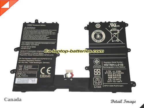 HP 740479-001 Battery 8380mAh, 31Wh  3.7V Black Li-ion
