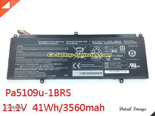 Genuine TOSHIBA Satellite Click 2 Pro P30W-B Battery For laptop 3560mAh, 41Wh , 11.1V, Black , Li-ion