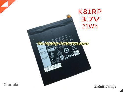 DELL K81RP Battery 5780mAh, 21Wh  3.7V Black Li-ion