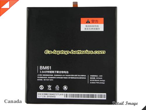 Genuine XIAOMI BM61 Laptop Computer Battery  Li-ion 6010mAh, 23.08Wh Black In Canada 