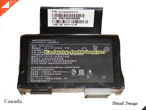 Genuine GETAC 441819800010 Laptop Computer Battery PS236 Li-ion 5600mAh, 21Wh Black In Canada 