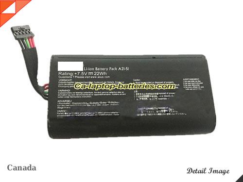 Genuine ASUS A2I-SI Laptop Computer Battery A21-S1 Li-ion 2850mAh, 22Wh Black In Canada 