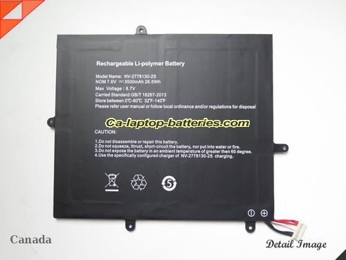 Genuine JUMPER NV-2778130-2S Laptop Computer Battery  Li-ion 3500mAh, 26.6Wh  In Canada 