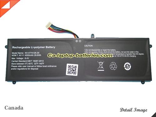 Genuine JUMPER NV-4774126-2S Laptop Computer Battery NV47741262S Li-ion 5000mAh, 38Wh  In Canada 