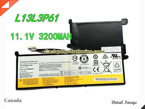 Genuine LENOVO 3ICP4/70/102 Laptop Computer Battery L13L3P61 Li-ion 3200mAh, 34.8Wh Black In Canada 