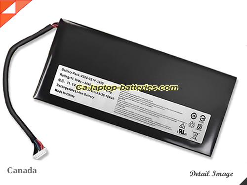 Replacement HASEE X300-3S1P-3440 Laptop Computer Battery X426-3S1P-3400 Li-ion 3440mAh, 38.184Wh Black In Canada 