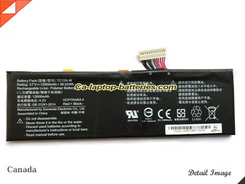 New OTHER TC12AW Laptop Computer Battery TC12A-W Li-ion 12600mAh, 46.62Wh  In Canada 