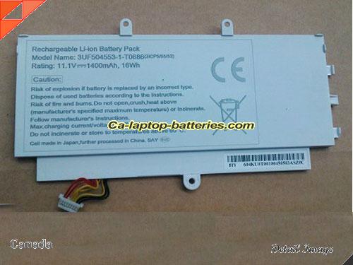 Genuine ACER 3UF504553 Laptop Computer Battery 3UF504553-1-T0686 Li-ion 1400mAh, 16Wh White In Canada 