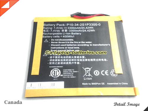 Genuine ADVENT P10-34-2S1P3300-0 Laptop Computer Battery  Li-ion 3300mAh, 24.42Wh Black In Canada 