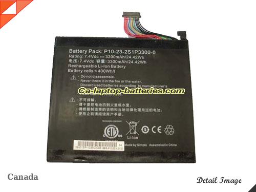 Replacement SIMPLO 2S1P3300 Laptop Computer Battery P10-23-2S1P3300-0 Li-ion 3300mAh Black In Canada 