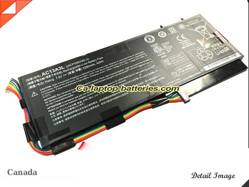 Genuine ACER 2ICP5/60/80-2 Laptop Computer Battery AC13A3L Li-ion 40Wh, 5280Ah Black In Canada 