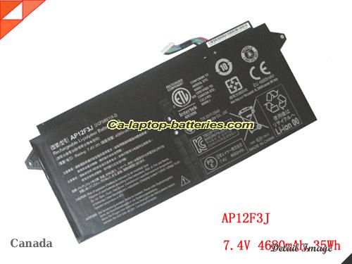 Genuine ACER AP12F3J Laptop Computer Battery 2ICP3/65/114-2 Li-ion 4680mAh Black In Canada 