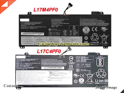 Genuine LENOVO L17M4PF0 Laptop Computer Battery L17C4PF0 Li-ion 2965mAh, 45Wh Black In Canada 