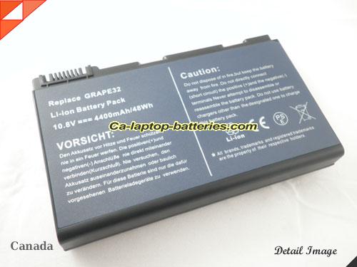 Replacement ACER LIP6232CPC Laptop Computer Battery GRAPE32 Li-ion 5200mAh Black In Canada 