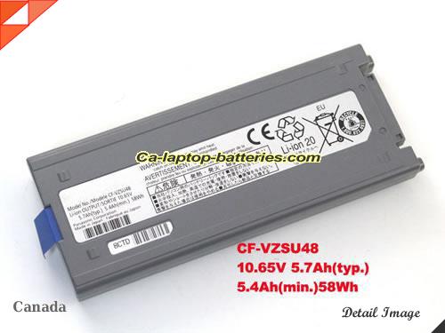 Genuine PANASONIC CF-VZSU58U Laptop Computer Battery CF-VZSU48U Li-ion 5700mAh, 58Wh , 5.7Ah Grey In Canada 
