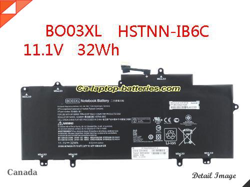 Genuine HP HSTNN-IB6P Laptop Computer Battery BO03XL Li-ion 37Wh Black In Canada 