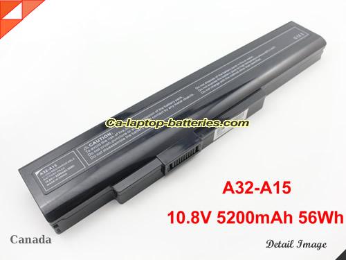 Replacement MSI A32-A15 Laptop Computer Battery A41-A15 Li-ion 5200mAh, 56Wh Black In Canada 