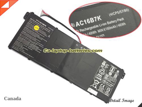Genuine ACER AC16B7K Laptop Computer Battery  Li-ion 6180mAh, 48Wh Black In Canada 