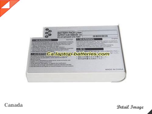 Replacement NEC PC-VP-WP44 Laptop Computer Battery OP-570-75901 Li-ion 4400mAh Silver Grey In Canada 