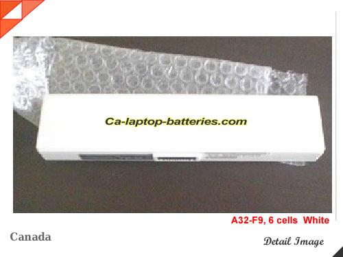 Replacement ASUS 90-NER1B2000Y Laptop Computer Battery A32-F9 Li-ion 4400mAh White In Canada 