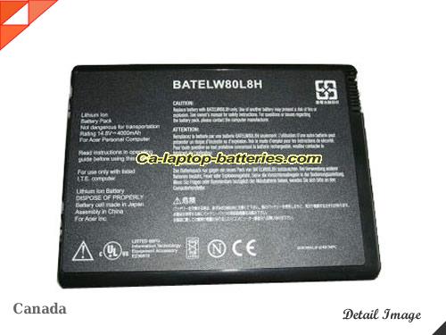 Replacement ACER BATELW80L8H Laptop Computer Battery LC.BTP05.004 Li-ion 4000mAh Black In Canada 