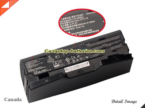 Genuine MSI BTY-L79 Laptop Computer Battery 4ICR19/66-2 Li-ion 6365mAh, 91.66Wh  In Canada 