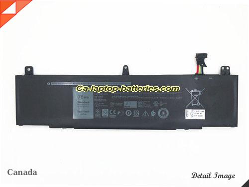 Genuine DELL TDW5P Laptop Computer Battery 0V9XD7 Li-ion 4802mAh, 76Wh Black In Canada 
