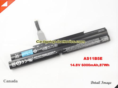 Genuine ACER AS11B5E Laptop Computer Battery BT.00805.018 Li-ion 6000mAh, 87Wh Black In Canada 