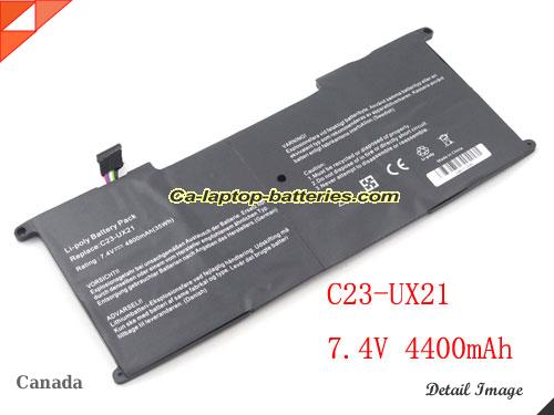 Replacement ASUS C23-UX21 Laptop Computer Battery C23UX21 Li-ion 4800mAh, 35Wh Black In Canada 