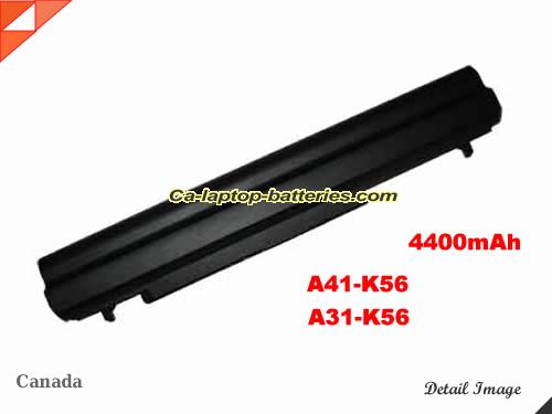Replacement ASUS 0B11000180100 Laptop Computer Battery A32-K56 Li-ion 4400mAh Black In Canada 