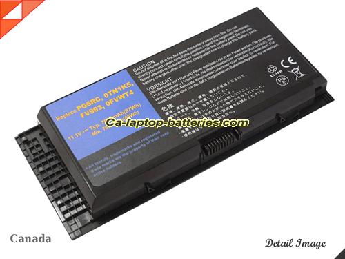 Replacement DELL 3121354 Laptop Computer Battery 451-11744 Li-ion 7800mAh Black In Canada 
