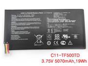 Original ASUS C11TF500TD battery 3.75V 5070mAh, 19Wh  Black