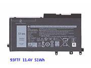 Original DELL 93FTF battery 11.4V 4254mAh, 51Wh  Black