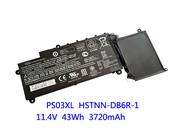 Original HP PL03 battery 11.4V 3720mAh, 43Wh  Black