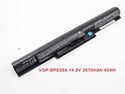 Original SONY VGP-BPS35A battery 14.8V 2670mAh, 40Wh  Black