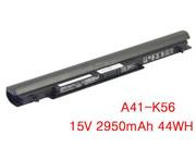 Canada Genuine ASUS A41-K56 Laptop Computer Battery  Li-ion 2950mAh, 44Wh Black