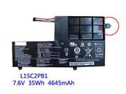 Original LENOVO L14L2P21 battery 7.6V 4610mAh, 35Wh  Black