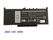 Original DELL J6oJ5 battery 7.6V 7237mAh, 55Wh  Black