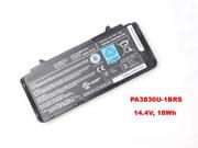 Original TOSHIBA PABAS233 battery 14.4V 1180mAh, 18Wh  Black