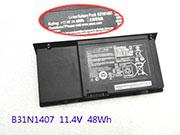 Canada Replacement ASUS 0B200-01120100 Laptop Computer Battery B31N1407 Li-ion 48Wh Black