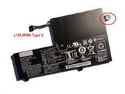 Original LENOVO L15L3PBO battery 11.4V 4610mAh, 52.5Wh  Black
