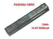 Replacement TOSHIBA PA5036U battery 14.4V 5200mAh, 75Wh  Black