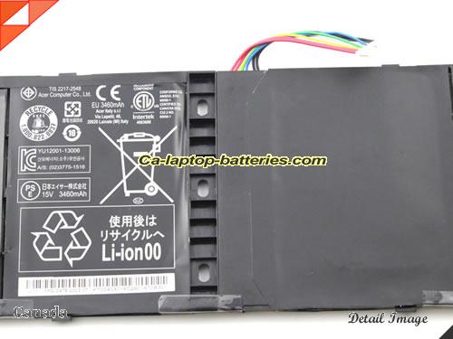 image 3 of Genuine ACER Aspire P3-171-3322Y4G06as Battery For laptop 3460mAh, 53Wh , 15V, Black , Li-Polymer