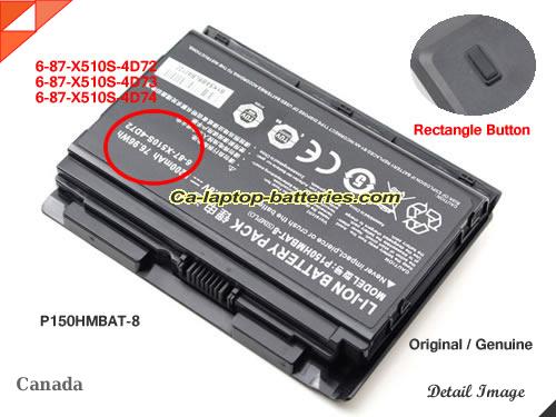  image 1 of Genuine CLEVO P150SM-A Battery For laptop 5200mAh, 76.96Wh , 14.8V, Black , Li-ion