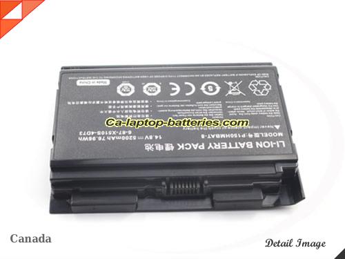  image 3 of CLEVO P150 Replacement Battery 5200mAh 14.8V Black Li-ion