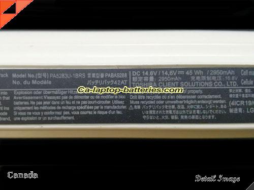  image 2 of Genuine TOSHIBA Tecra A40-C-13Z Battery For laptop 2900mAh, 14.8V, White , Li-ion